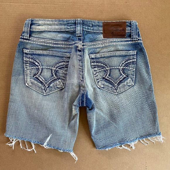 Big Star Casey K low rise‎ cut off roll cuff shorts sz 26 xl - Picture 5 of 7